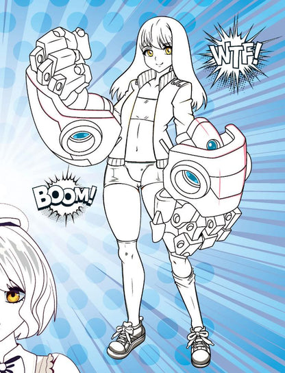 Dreamland Publications Colour Your Own Manga Book 3 With Free Manga Colouring Poster Age 4+