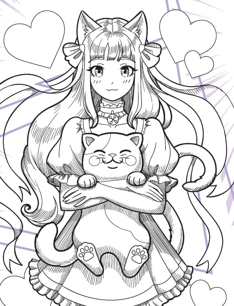 Dreamland Publications Colour Your Own Manga Book 3 With Free Manga Colouring Poster Age 4+