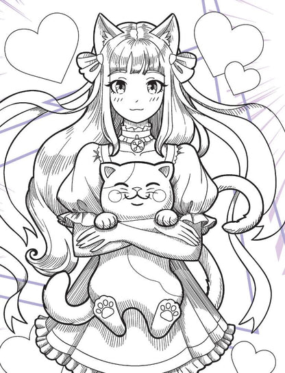 Dreamland Publications Colour Your Own Manga Book 3 With Free Manga Colouring Poster Age 4+