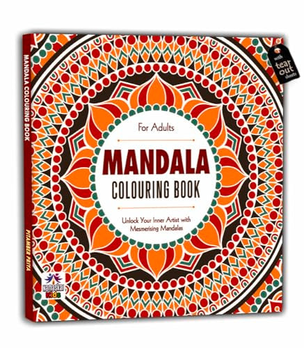 Mandala Art Book For Adults Tear Out Sheets (Art Coloring, Drawing, Painting For Stress Relieving, Relaxing & Meditation) High Quality Big 160 Gsm For Frame After Colouring-Namaskar Kids
