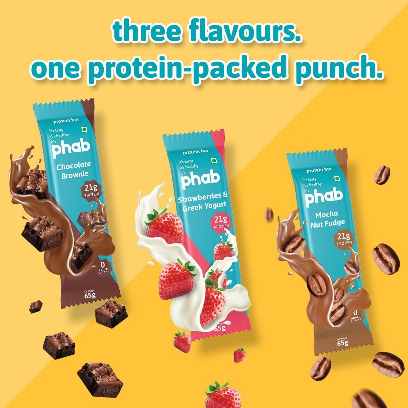 Phab Protein Bars With Protein Strawberries & Greek Yogurt