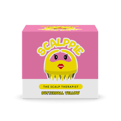 Scalppie Silicon Hair Scalp Massager & Shampoo Brush Scrub For Hair Growth & Anti Dandruff - Yellow