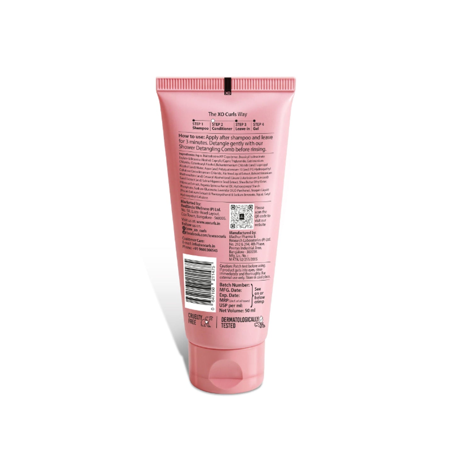 XO Curls Hydrating Conditioner For Dry, Frizzy Or Damaged Hair