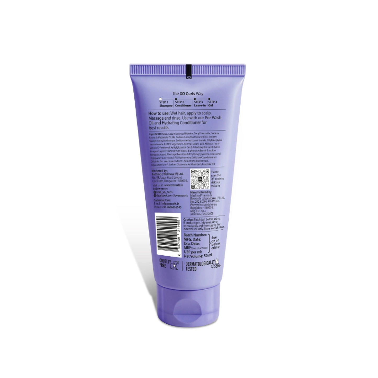 XO Curls Hydrating Shampoo For Dry, Frizzy Or Damaged Hair