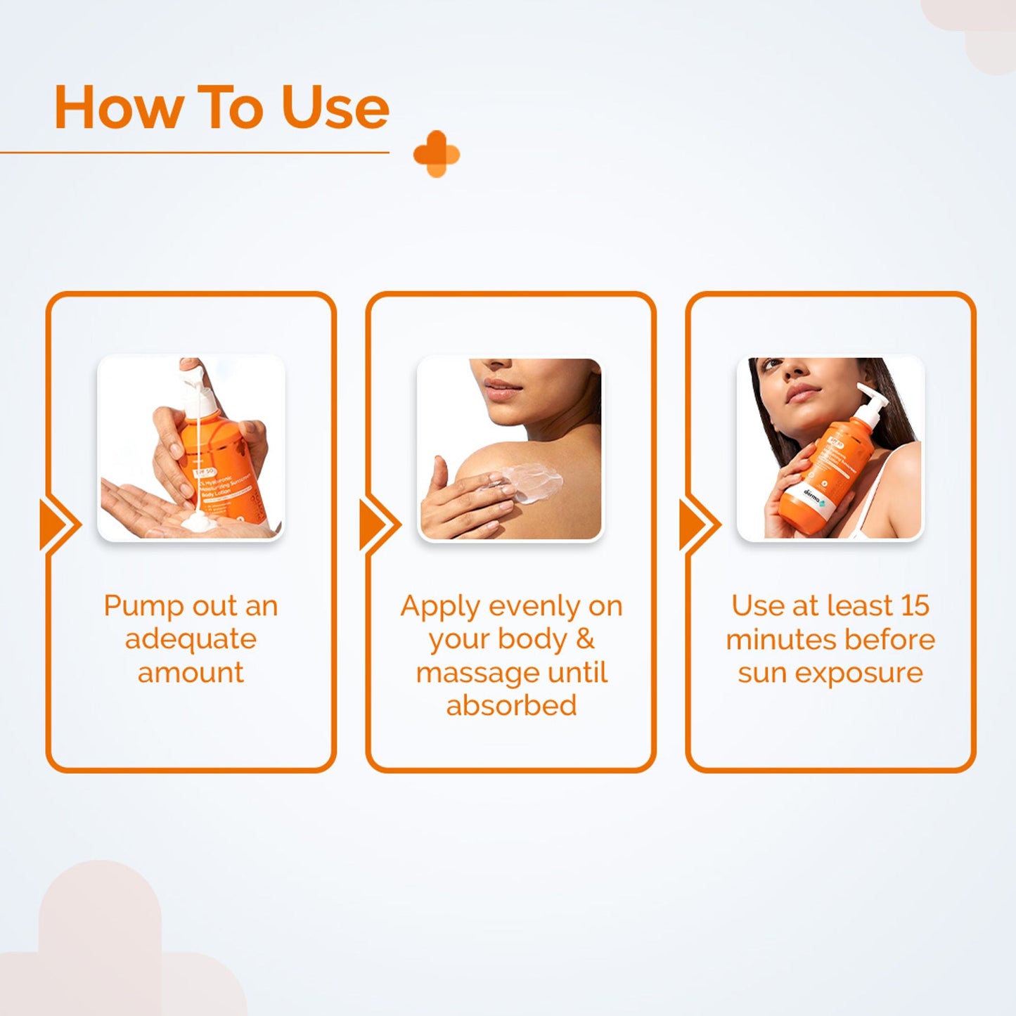 The Derma Co 1% Hyaluronic Moisturizing Sunscreen Body Lotion SPF 50 PA++++