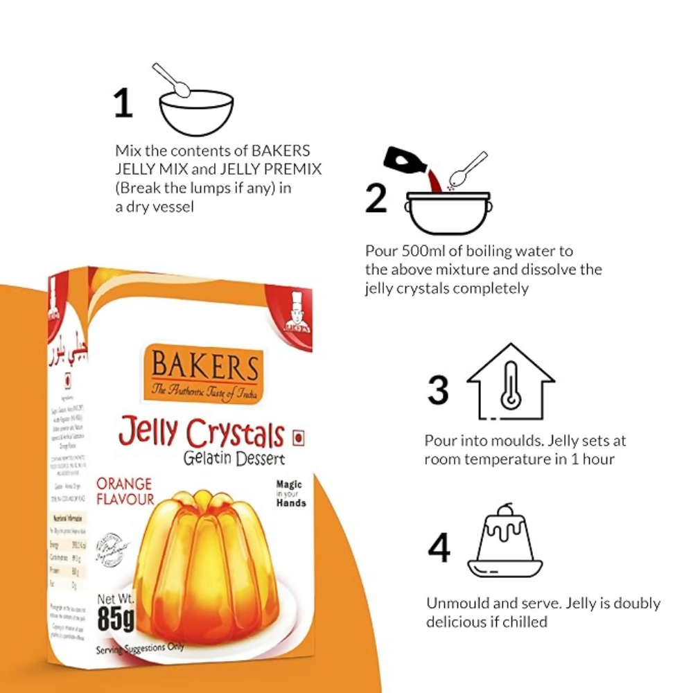 BAKERS Jelly Crystals (Gelatin Dessert) - Orange