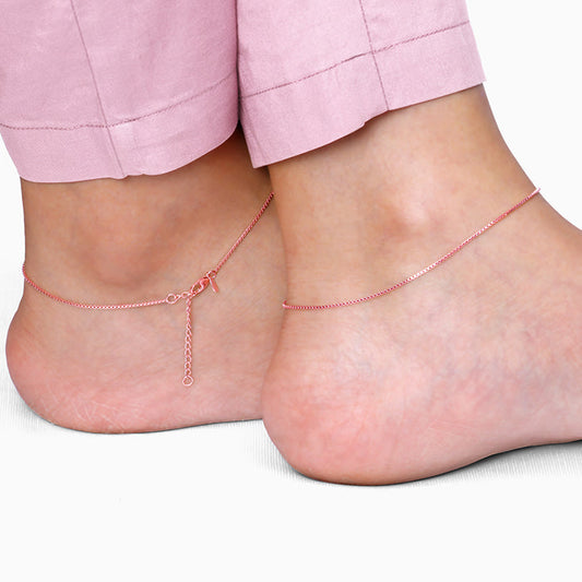 Rose Gold Glint Anklet