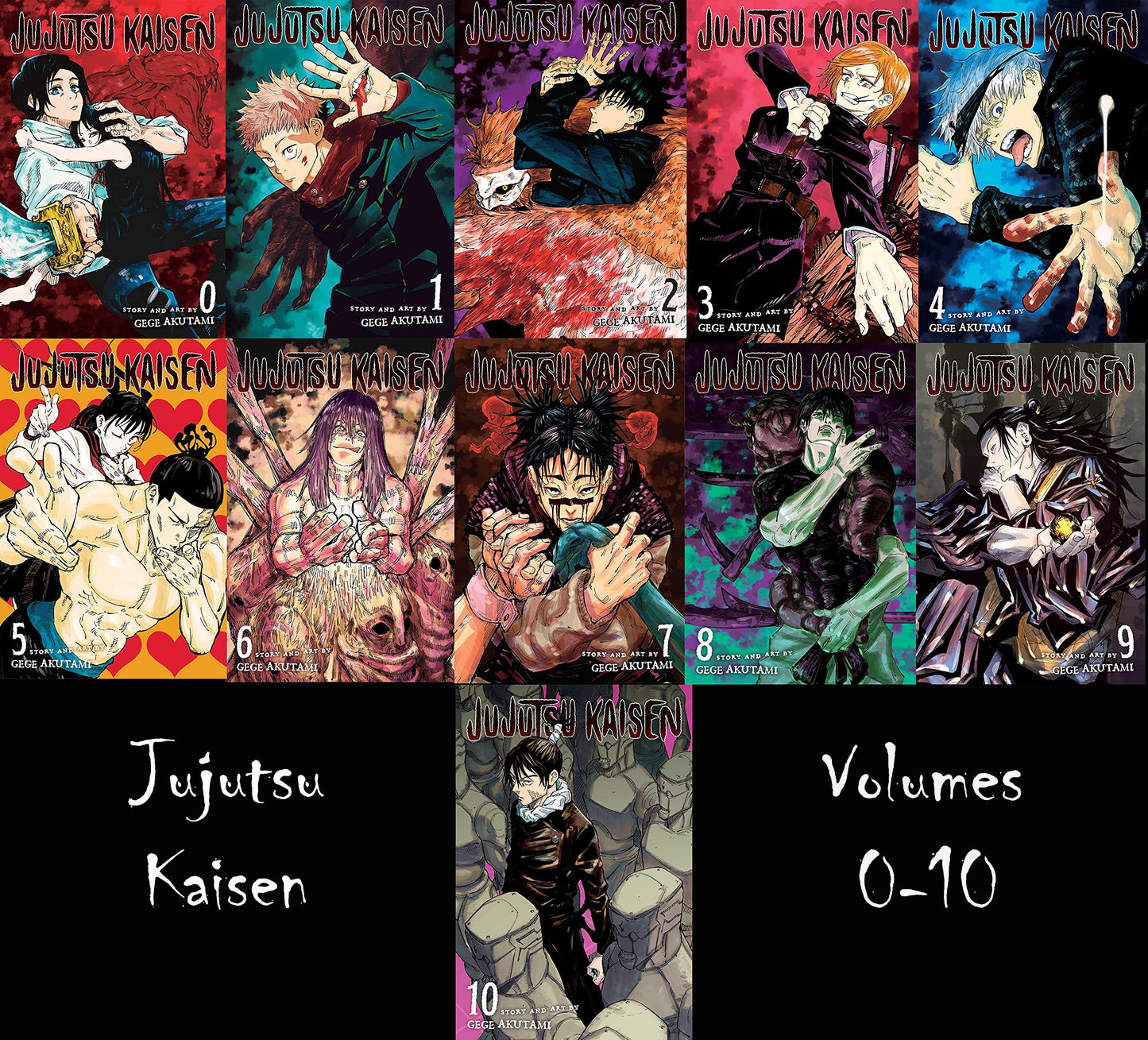 Jujutsu Kaisen Manga Complete Book Set Volumes 0-10