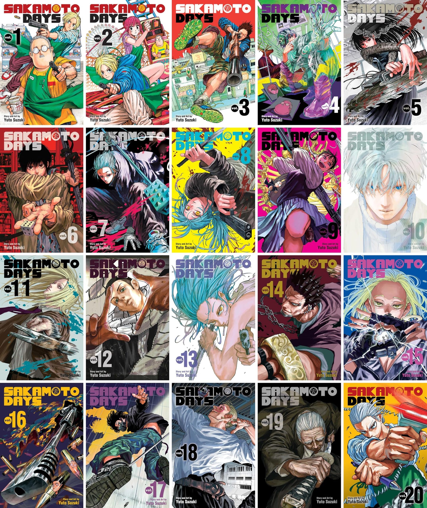 Sakamoto Days Vol. 1–20 Complete Manga Series Collection by Yuto Suzuki (20 Books)
