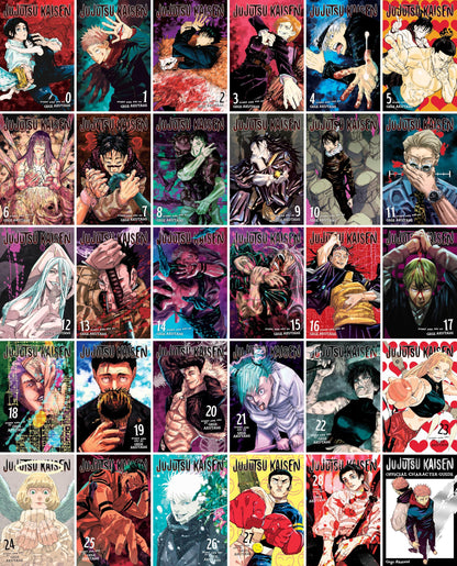 Jujutsu Kaisen (30 Books) – Vol. 0–28 + Official Character Guide Complete Manga Collection