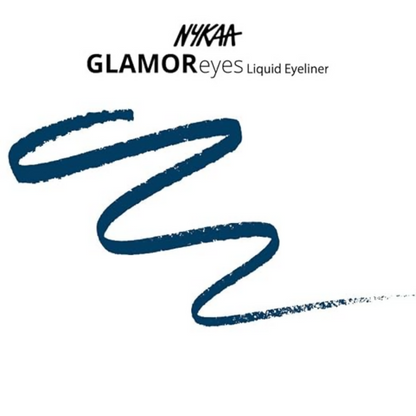 Nykaa Glamoreyes Waterproof & Smudgeproof Coloured Natural Liquid Eyeliner - Blue