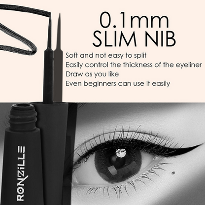 Ronzille Smudgeproof And Waterproof Liquid Matte Eyeliner - Black