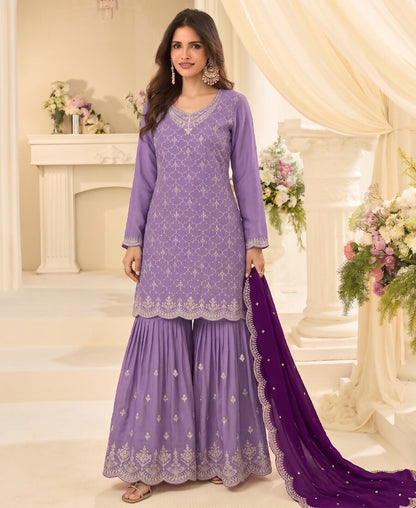 KC Designer Lilac 3 Piece Salwar Suit For Women Indian Wear