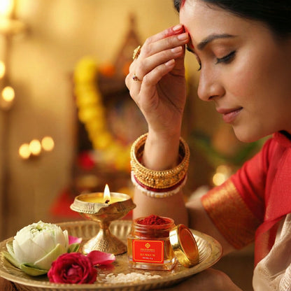 Pujashree KumKum  Pure Religious Tilak Powder for Daily Puja & Festivals