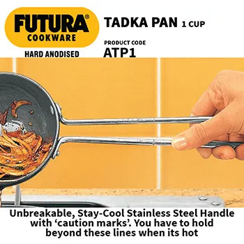 Hawkins Futura 1 Cup Tadka Pan-240 ml Pan, Black