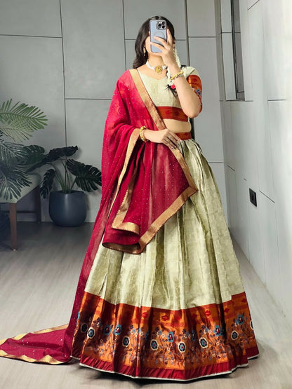 Yash Enterprise Multi Color Silk Embroidery Semi Stitched Navratri Chaniya Choli