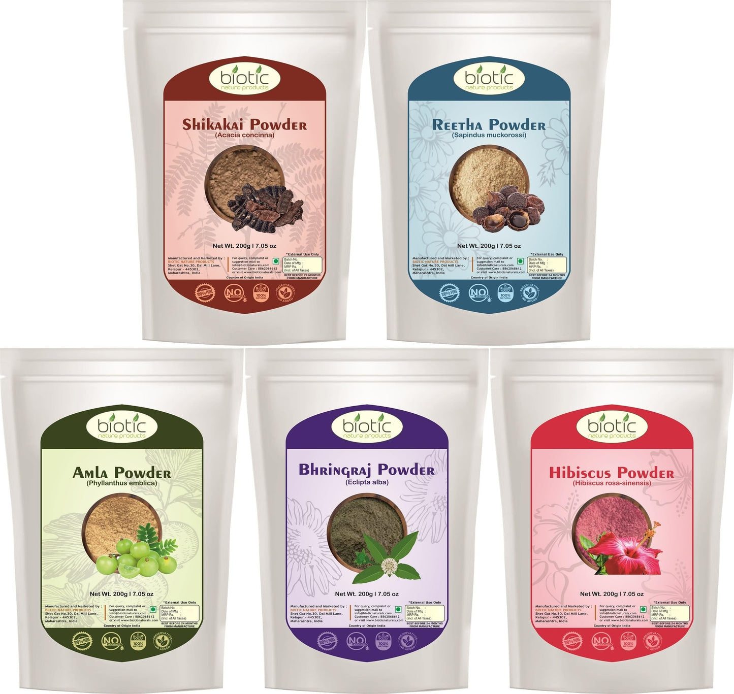 Herbal Hair Pack with Amla, Reetha, Shikakai & Hibiscus - 1KG
