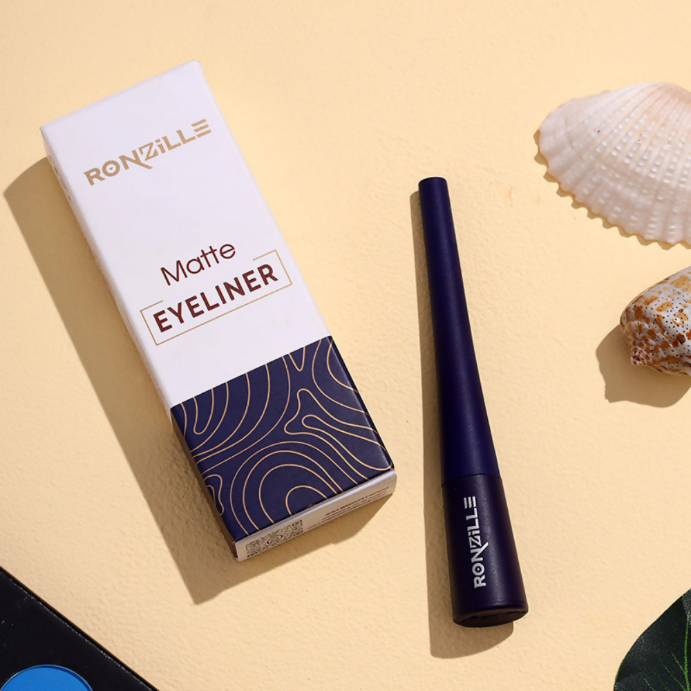 Ronzille Smudgeproof And Waterproof Liquid Matte Eyeliner - Blue
