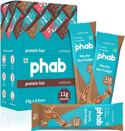 Phab Protein Bars With Protein Mocha Nut Fudge