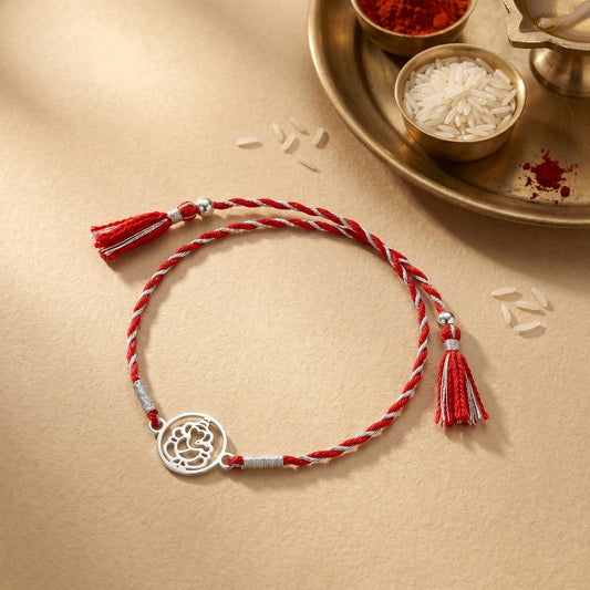 Silver Mangalmurti Kavach Rakhi
