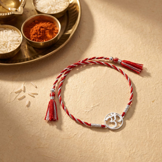 Silver Shree Om Rakhi