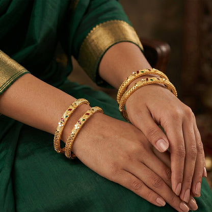 JS Fashion Traditional Fancy Bangles Set Elegant Design