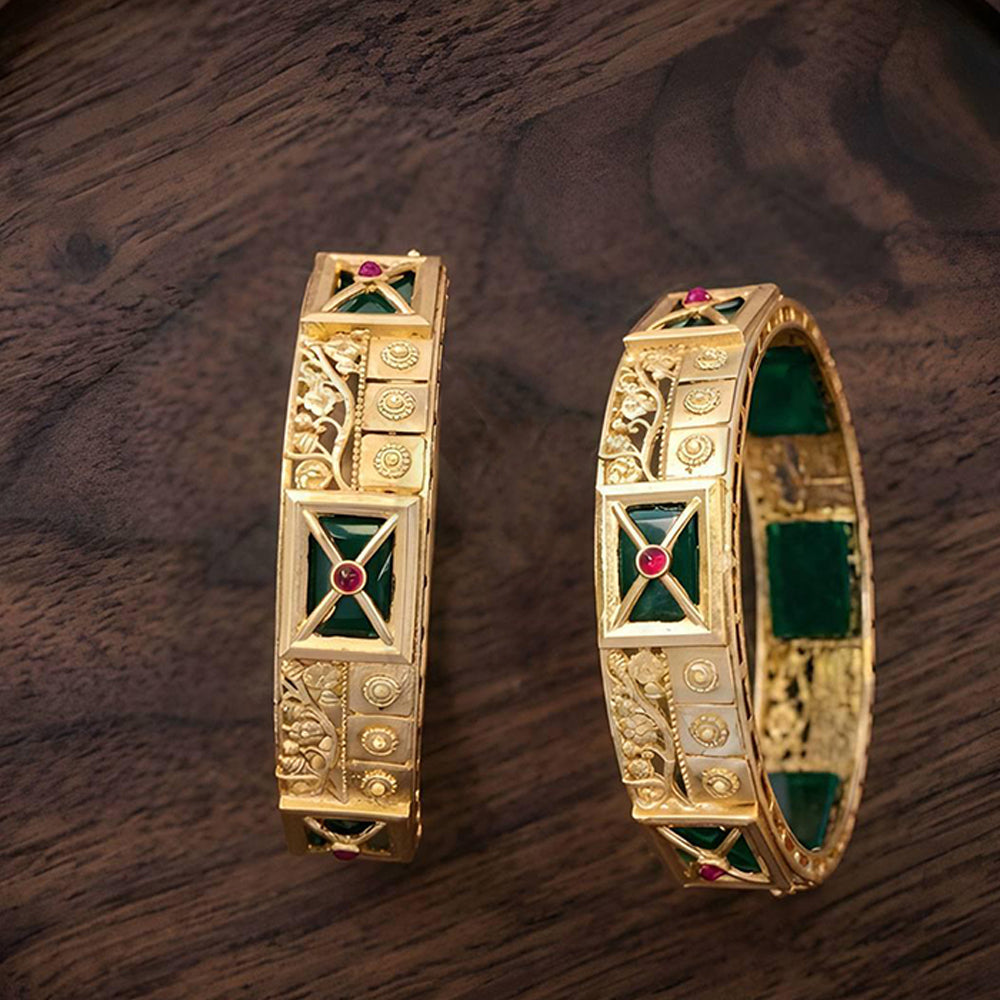 JS Fashion Designer Rajwadi Pattern Bangles Set Wedding Jewellery
