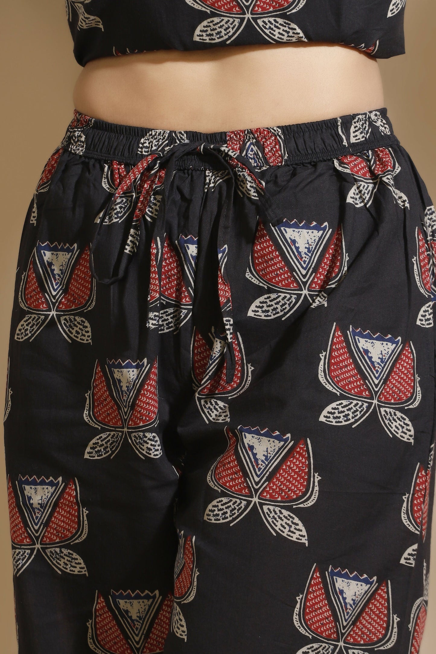 Breathables Abstract Black Cotton Co-Ord Set