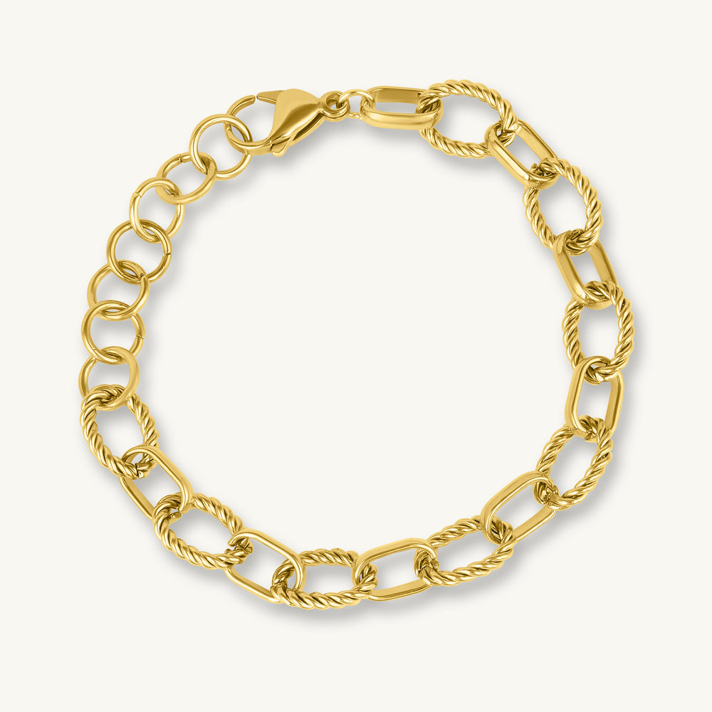 Radiant Loop Gold Link Bracelet