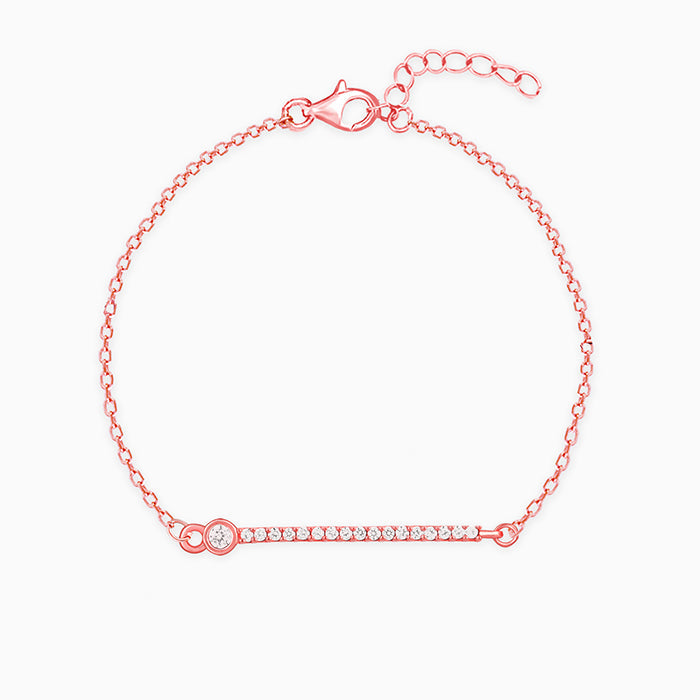 Rose Gold Zircon Minimal Bracelet