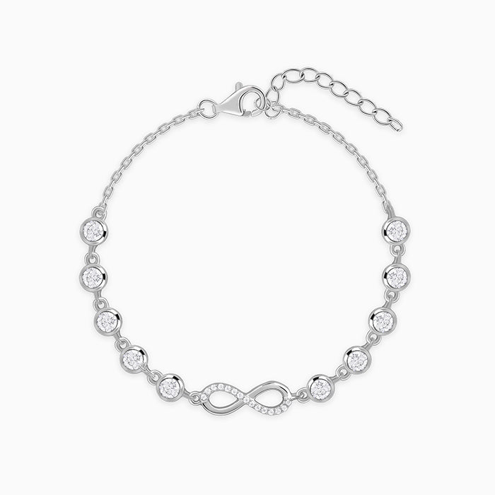 Kriti Sanon Silver Infinity Linked Bracelet