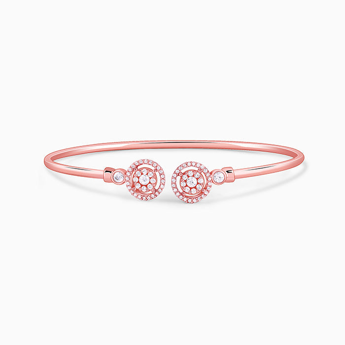 Rose Gold Circle Bond Cuff Bracelet