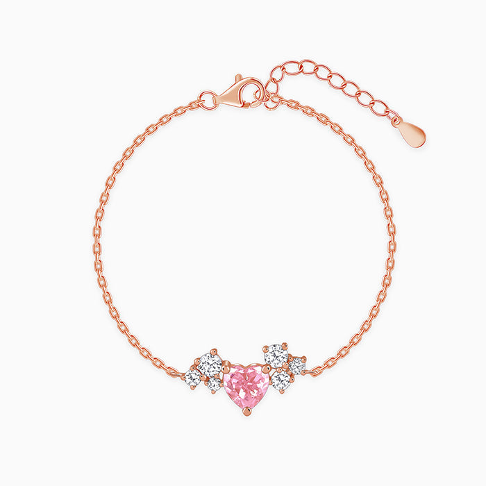 Rose Gold Heart Beat Bracelet