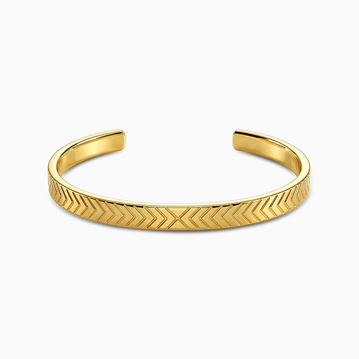 Golden Chevron Cuff Bracelet