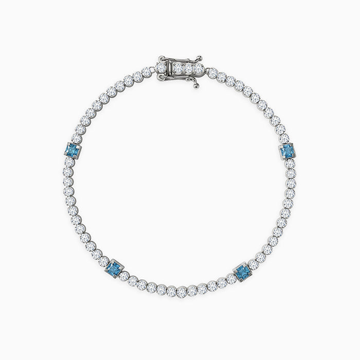 Silver Subtle Shine Tennis Bracelet (Size 18 cm)