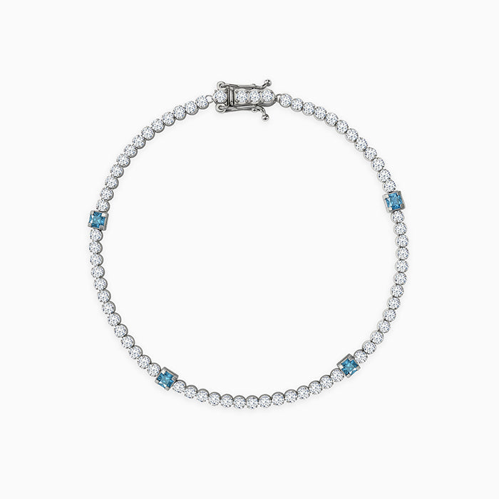 Silver Subtle Shine Tennis Bracelet (Size 19.5 cm)