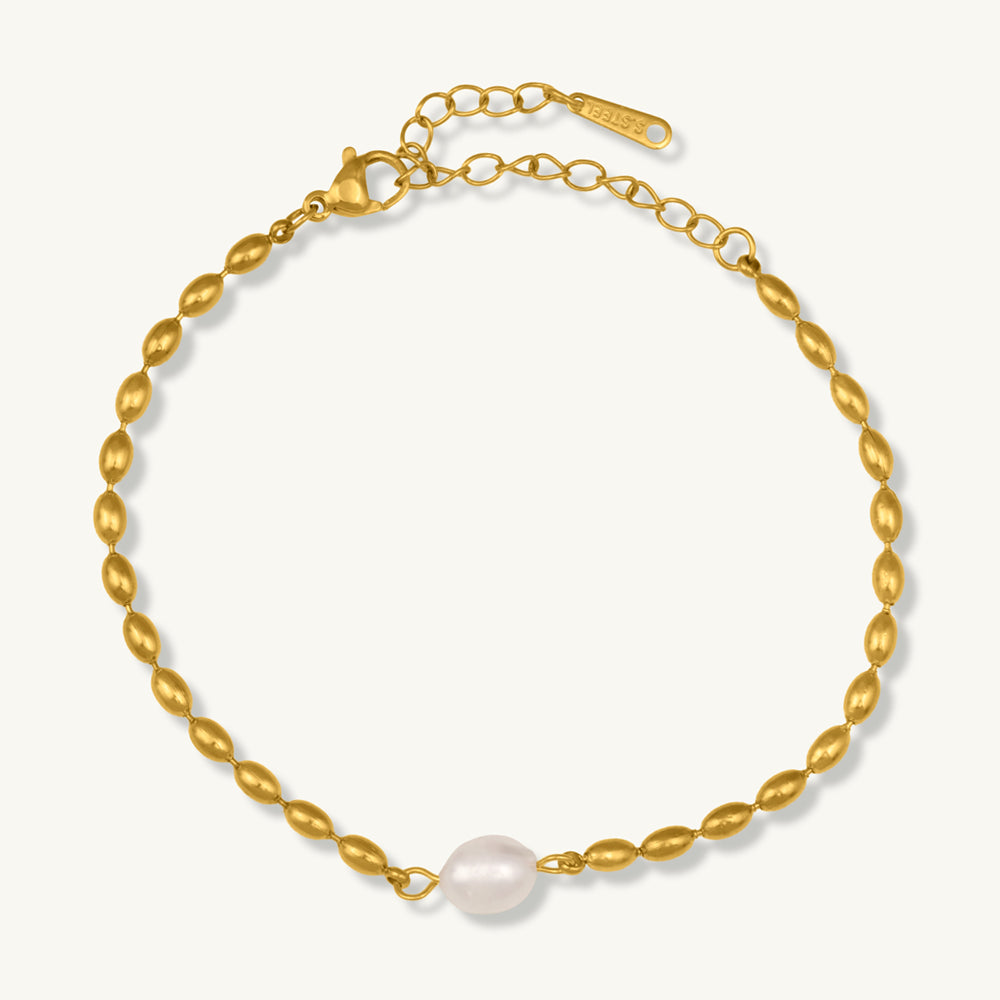 Glimmer Pearl Beads Chain Bracelet