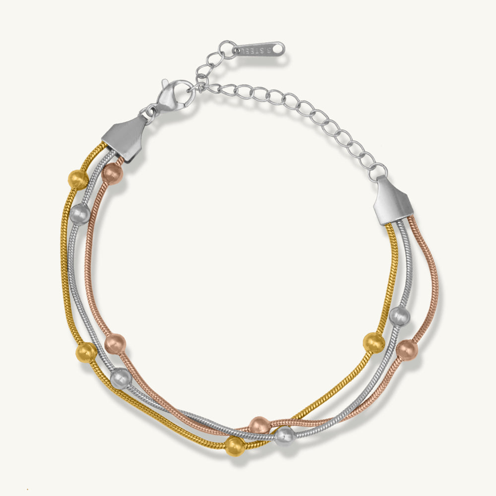 Mixed-Texture Layer Bracelet