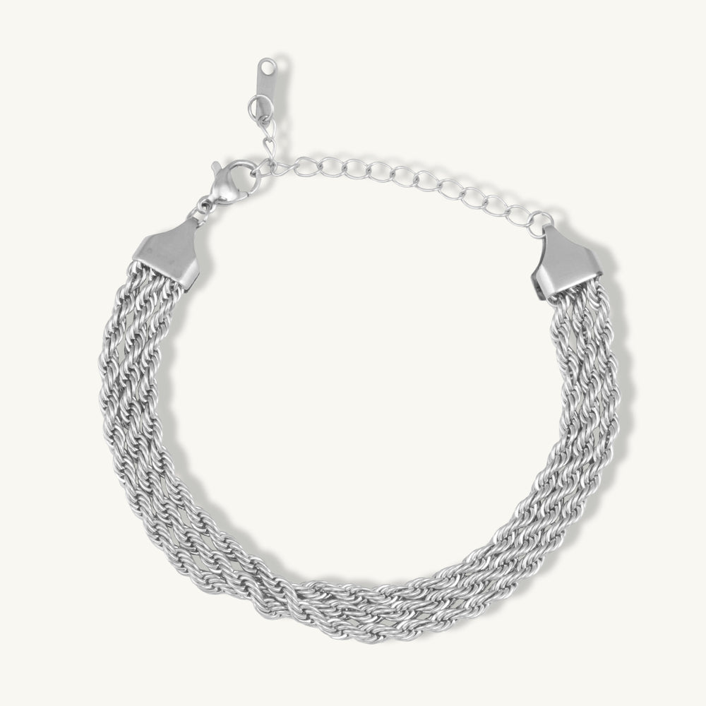 Textured Layer Rope Chain Bracelet