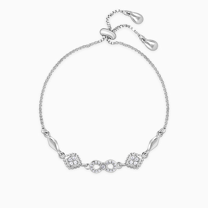 Silver Infinity Zircon Bracelet