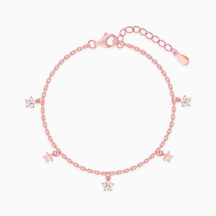 Rose Gold Starlit Dreams Charm Bracelet