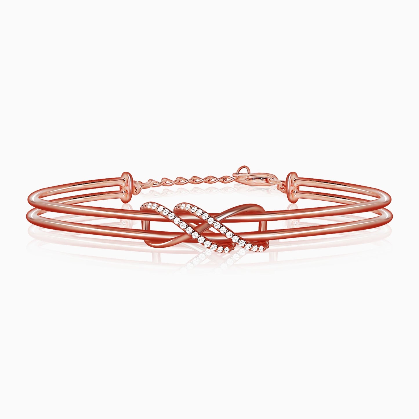 Kriti Sanon Rose Gold Dual Entangle Bracelet