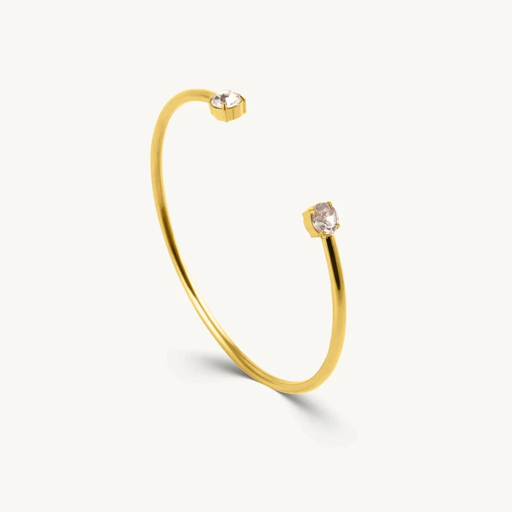 Classic Crystal Edge Cuff Bracelet