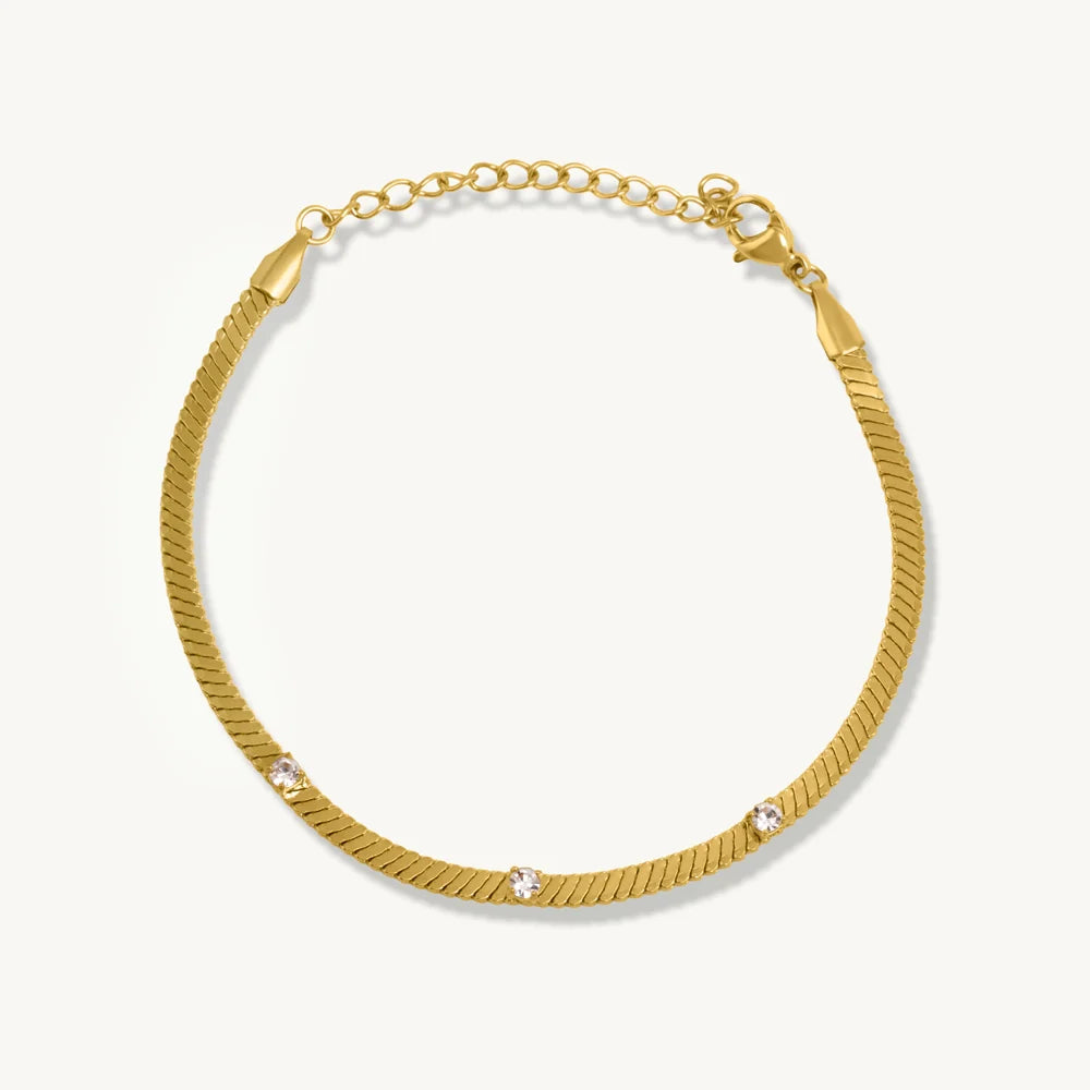 Sleek Sparkle Accent Chain Bracelet