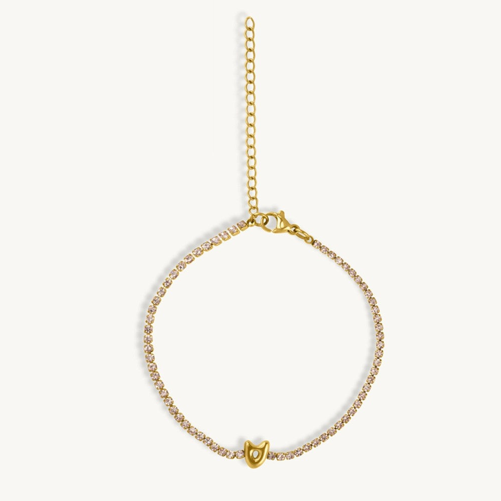 Tiny Initial A Motif Bracelet