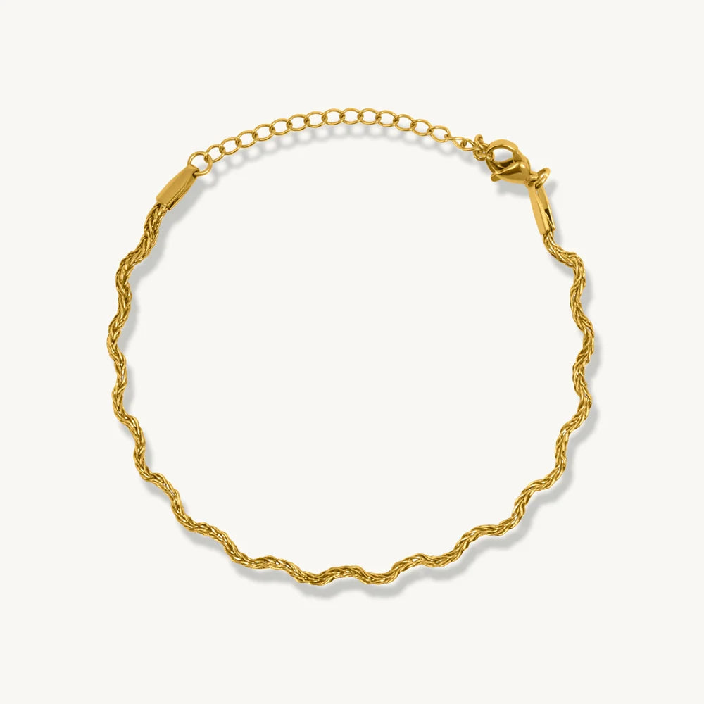 Wavy Curve Chain Bracelet