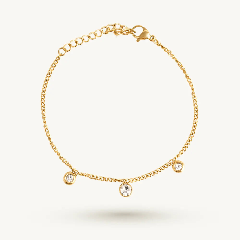 Crystal Trio Charm Bracelet