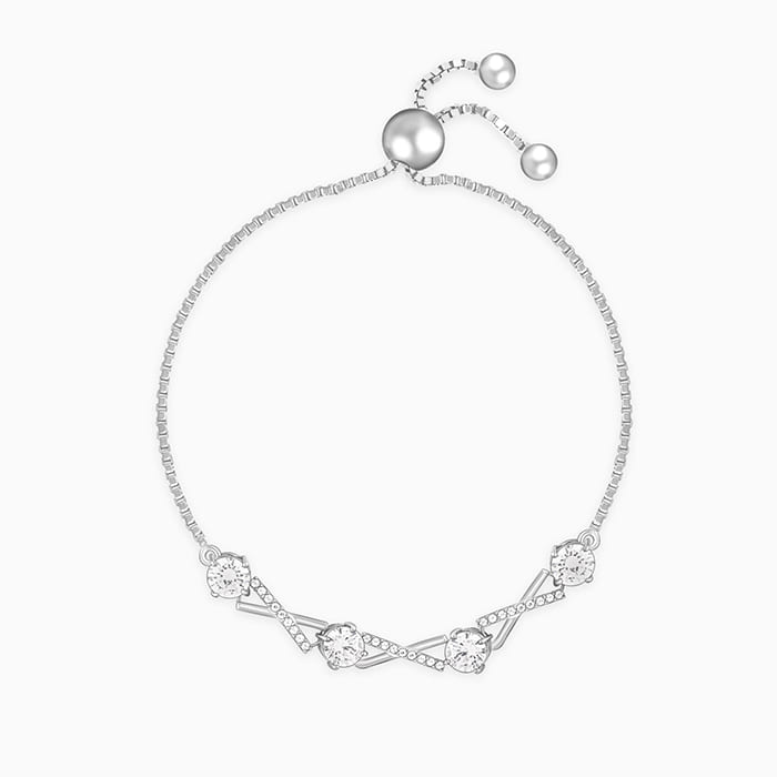 Kriti Sanon Silver Zircon Excess Bracelet