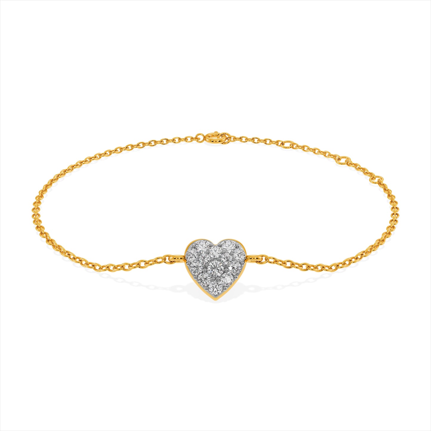 Tender Heart 9KT Gold Laboratory Grown Diamond Bracelet