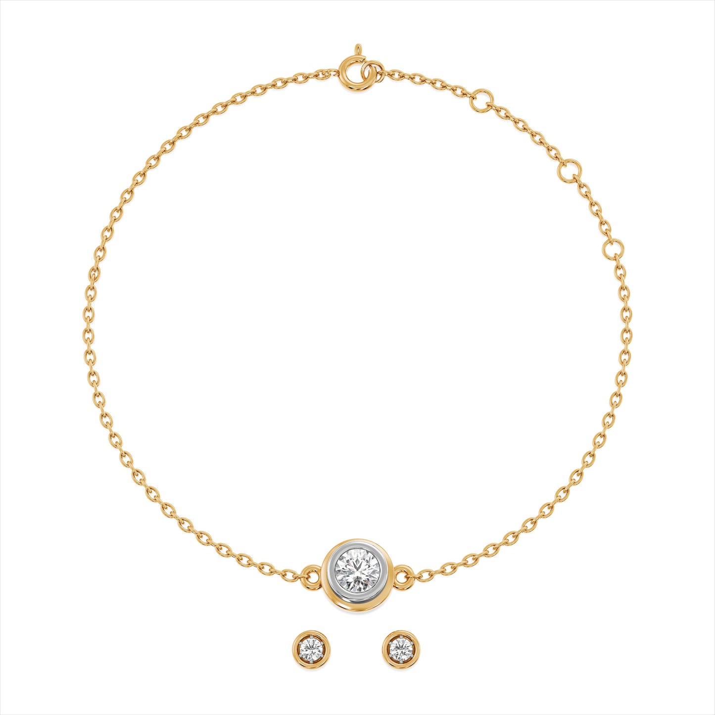 Radiant Solitaire 9KT Gold Laboratory Grown Diamond Set